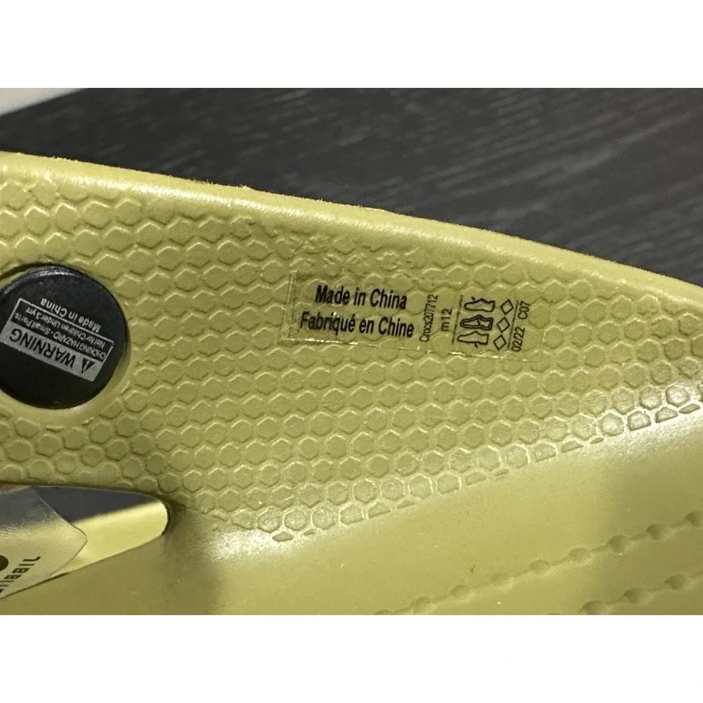 CROCS CLASSIC ALL TERRAIN FLIP MENS GREEN Flip Flops Sandals Size 10